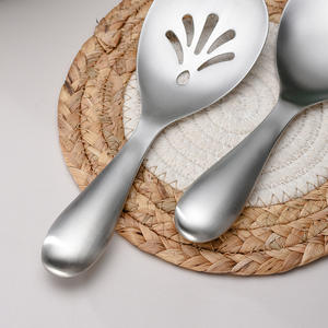 ملعقة تقديم مستدامة من الفولاذ المقاوم للصدأ 304 من شويوان، أداة معدنية لامعة للسلطة والأرز، آمنة للاستخدام في غسالة الأطباق والميكروويف والفرن - Product Image 3