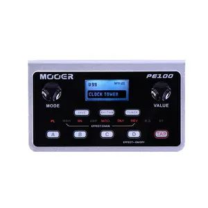 MOOER PE100แบบพกพากีตาร์เหยียบ