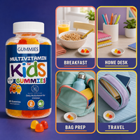 OEM ODM Kinder Multivitamine Gummies Natuurlijke Fruit Smaak Dagelijkse Vitamine Gummy Candy voor Kinderen
