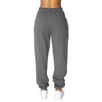 Ensemble de survêtement décontracté oversize en molleton technique de coton, pull à col rond et pantalon de jogging, avec motifs graphiques, pour femme, vente en gros