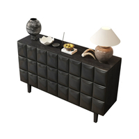 Nordique Vintage salon en bois massif luxe noir buffet Buffet Table Design moderne stockage cuisine salle à manger côté armoire
