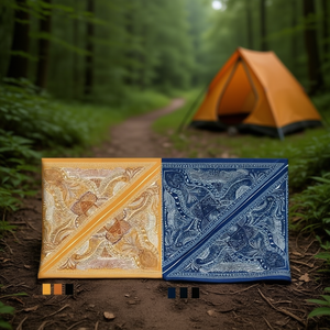 Sciarpa triangolare multifunzionale 60x135 cm con motivo Paisley per uomo e donna, uso esterno - Product Image 3