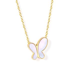 Collar de cadena de clavícula de moda con diseño de mariposa, colgante de acero inoxidable, novedad al por mayor para mujer - Product Image 5