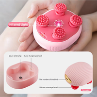 Masajeador Eléctrico para el Cuero Cabelludo IPX7 a Prueba de Agua 360 °   Masajeador de Cabeza para Aliviar el Estrés, Limpieza Profunda y Crecimiento del Cabello