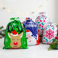 Sacs cadeaux personnalisés avec cordon de serrage, sacs cadeaux de Noël festifs, emballages réutilisables et imperméables