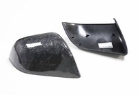 Coque de rétroviseur en fibre de carbone sèche noire modifiée en forme de corne pour Tesla Model 3/Y, compatible RAPOW