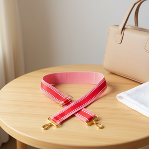 Sangle en toile de 5 cm, rouge uni, pour sac à main - Product Image 2