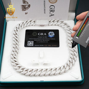 Collar de Cadena Cubana con Diamantes VVS Iced Out de 18MM, Estilo Único y Elegante, a Precio de Fábrica al Por Mayor, con Stock Local en EE. UU. - Product Image 3