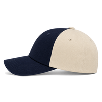 Casquette de baseball en coton bicolore OEM, six panneaux, calotte souple, réglable, unisexe, pour les acheteurs en gros en Amérique du Nord