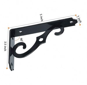 WEKIS Heavy Duty Cast Iron <b>Shelf</b> <b>Brackets</b> Triangular Angled <b>Bracket</b> with Metal Release Catch Supports Angle <b>Shelf</b> - Product Image 5