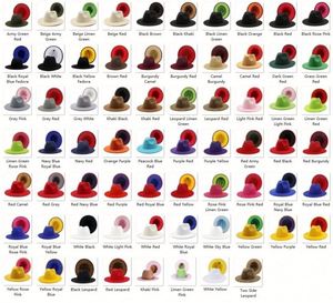 Chapeau Fedora bicolore personnalisé pour femme, motif uni, pour un usage décontracté ou pour une soirée - Product Image 6