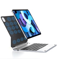 Casing Keyboard Ajaib 2024 Bahasa Rusia Arab Korea Ibrani Spanyol dengan Lampu Latar dan Touch Pad Magnetik untuk iPad Pro 11