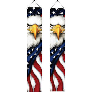 Bannière patriotique <span class=keywords><strong>de</strong></span> <span class=keywords><strong>bienvenue</strong></span> pour porte, décorations du 4 juillet, bannières américaines suspendues, panneaux <span class=keywords><strong>de</strong></span> porche, couplets commémoratifs <span class=keywords><strong>de</strong></span> l'Indépendance - Product Image 5