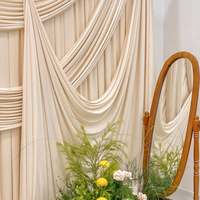 Rideau de fond en mélange polyester-spandex et soie de lait personnalisé pour la décoration de salles de banquet et de cérémonies de mariage, fournitures de draperies de fond