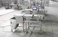 Feice — sacs alimentaires, ligne de produits d'usine, poids automatique, collations, convoyeur, bande d'inspection, Machine de contrôle avec rejet