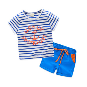 T-shirt rayé de haute qualité en gros pour enfants, idéal pour les vêtements du Zhejiang - Product Image 3