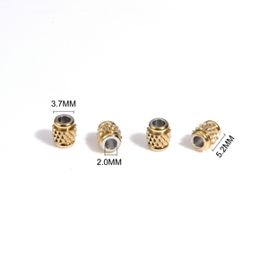 Полосатые бусины из нержавеющей стали - Product Image 2