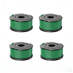 Paquete de 4 cabezales de repuesto para desbrozadora SF-080-BKP, carrete de nailon de 2.0 mm, verde, 20 pies/6.1 m, juego de cubiertas de carrete, para desbrozadora BLACK+DECKER - Product Image 1