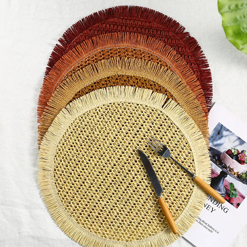 Tabletex 2022 New eco-friendly paper placemats Heat-resistant placemats Cellulose woven placemats