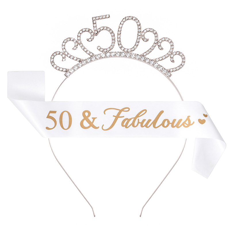 Bianco - 50 anni - Set da 2 pezzi