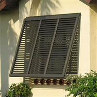 Nouvelles Fenêtres à Persiennes Horizontales Manuelles 2025 en Alliage d'Aluminium avec Isolation Phonique et Pare-Soleil, Ventilation Moderne