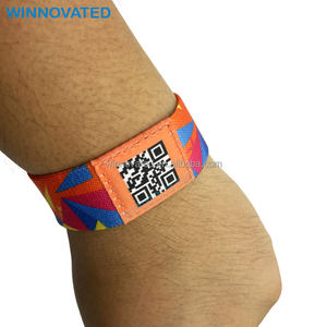 Entradas para eventos 1K Pulsera RFID <span class=keywords><strong>de</strong></span> tela ajustable sin efectivo personalizada imprimible NFC - Product Image 4