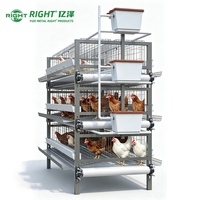 Cage à poules pondeuses de type H, 3 à 4 niveaux, 4 à 5 portes, galvanisée à chaud, pour 90 à 160 poules, équipement d'élevage avicole