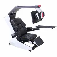 Mua Fly YUTING Gaming Ergonomic Computer Cockpit Chair with Led Lights,  Comfortable Racing Simulator Game Chair with Hanging 3 Screens,Yellow trên   Mỹ chính hãng 2024