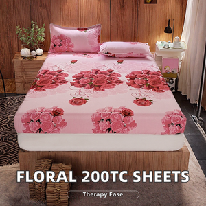 Vente Flash Drap Plat Moderne 100% Polyester à Motif Feuilles Florales 200TC Thérapeutique Antistatique Personnalisable Lavable en Machine Pour la Maison - Product Image 2