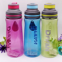 Bouteille d'eau en plastique anti-fuite populaire de 800 ml, bouteille d'eau pour le sport en plein air, à boire directement