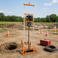 Foreuse multifonctionnelle portable pour puits d'eau, 100 m de profondeur, 7,5 CV, à essence, contrôlée par PLC, avec pompe à engrenages
