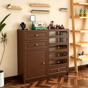 Armoire à vernis à ongles rétro, armoire de rangement pour vernis à ongles, vitrine, armoire sur pied, armoire de rangement pour outils de beauté, wa - Product Image 1