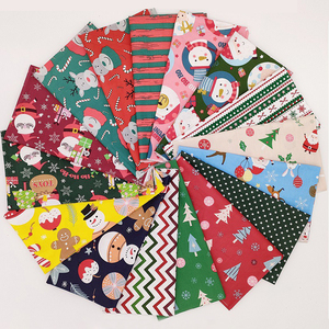 Tissu popeline à carreaux de Noël en coton biologique, ensemble de <span class=keywords><strong>patchwork</strong></span> de 16 pièces, léger, largeur 160 cm, pour décorations - Product Image 1