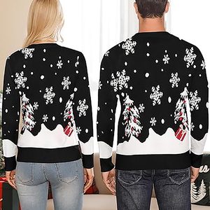 Custom <strong>Christmas</strong> Reindeer Jacquard Sweater Unisex Loose Casual Knitted Pullover Winter New Arrival <strong>Christmas</strong> <strong>Jumper</strong> for <strong>Family</strong> - Product Image 4