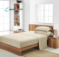 Ensemble de draps de lit en fibre de bambou biologique 100% écologique imprimé floral antibactérien personnalisé 4 pièces à usage hôtelier