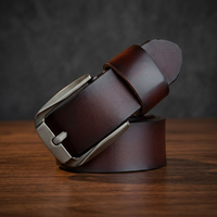 Boucle carrée en acier pour hommes, en cuir de vachette de luxe, respirante, écologique, confortable, avec broderie personnalisée à motif uni, pour fêtes et mariages