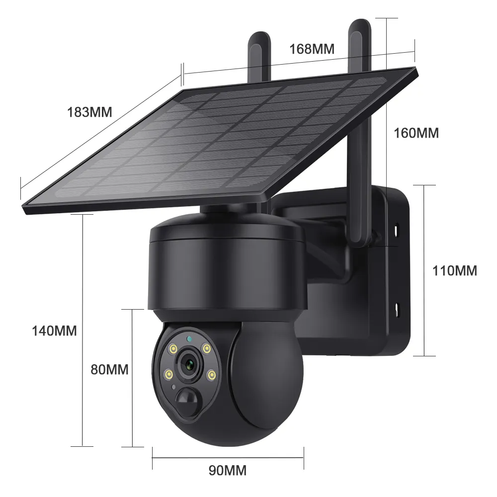 S10 4MP 2MP 4G Solar Powered PTZ Ubox Outdoor Wireless Camera Sim Card System PIR Security WIFI CCTV Solar Camera