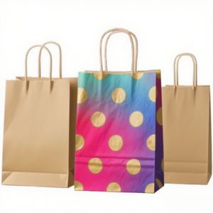 Bolsa de Papel Kraft Exquisita con Asas, Impresión de Logotipo Personalizado, para Almacenamiento de Alimentos Orgánicos y Artículos del Hogar, Origen de Fábrica - Product Image 1
