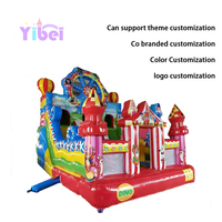 Castillo Hinchable y Tobogán de Dibujos Animados Colorido de Uso Comercial con Temática Encantadora a Bajo Precio para Diversión al Aire Libre