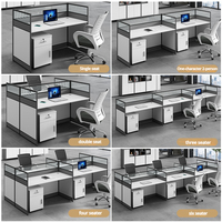 Meubles de bureau au design moderne, poste de travail individuel pour employés, table d'ordinateur en bois, bureaux de bureau avec armoire de rangement