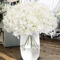 Bouquet d'hortensias artificiels, grand arrangement de fleurs en soie pour la maison, mariage, cérémonie nuptiale, centre de table, décoration