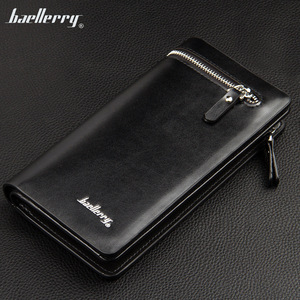 Cartera Larga Baellerry para Hombre, Gran Capacidad, con Cierre, Color Sólido, Cuero PU, para Uso Diario - Product Image 4