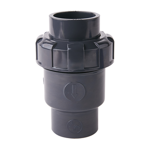 Vanne de retenue industrielle UPVC à union vraie 1 pouce, vanne à boisseau sphérique en PVC anti-retour pour système de traitement de l'eau, résistante à la corrosion - Product Image 1