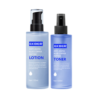 Lotion pour le corps et le visage au peptide de cuivre bleu GHK-Cu en marque propre, sérum au peptide de cuivre bleu personnalisé, soin de la peau