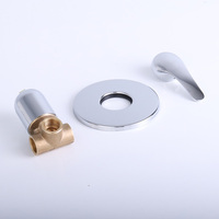 Robinet de douche à fonction simple en laiton massif, mitigeur de douche encastré à poignée unique
