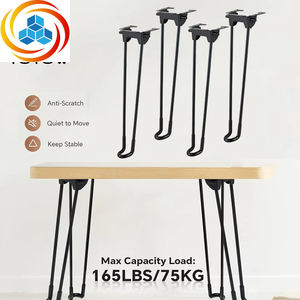 Table d'appoint portable robuste et détachable pour ordinateur portable, avec pieds pliants en forme d'épingle à cheveux - Product Image 1