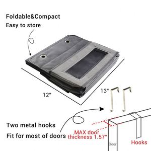 Over the Door Organizer Wall Closet Hanging Storage Bag Hooks Clear Window Bin Pockets Side Pocket Metal with 4 for - Product Image 6