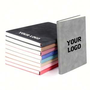 XJ164 Custom Logo Pu Leather <b>Note</b> <b>Book</b> Planner Journal Diary Black Notebook Soft Cover Printed Logo A5 A6 B5 Diary <b>Note</b> <b>Book</b> - Product Image 1