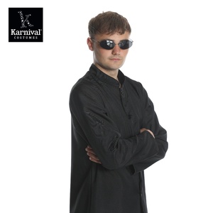 Disfraz <span class=keywords><strong>de</strong></span> Hombre para Televisión o Cine, Disfraz <span class=keywords><strong>de</strong></span> Halloween, Carnaval, Cosplay, Ciberhéroe Neo, Abrigo Largo Negro, Gafas <span class=keywords><strong>de</strong></span> Sol, Impresión Digital para Adultos, PU - Product Image 6