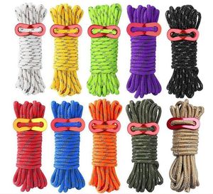 Cordon paracorde/parachute en nylon réfléchissant, corde de tente à tirer pour tente de camping, randonnée, camping, activité de plein air - Product Image 1